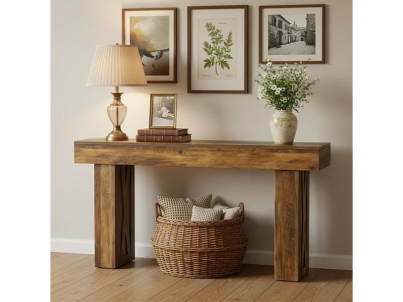 Table console étroite de 160 cm - Table basse moderne pour couloir, table d'entrée pour salon, chambre à coucher, bureau à domicile