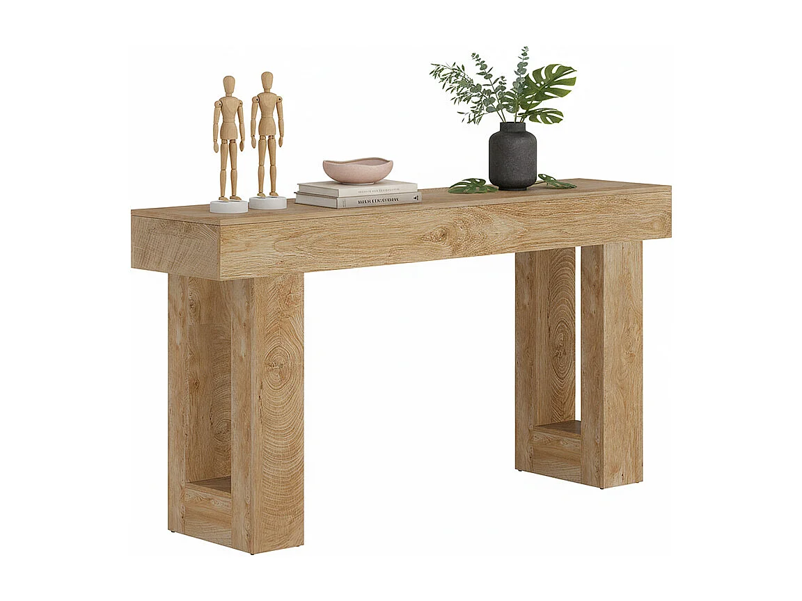 Table console 160cm, table de canapé derrière le canapé, longue table d'entrée , table console étroite, table de couloir pour entrée, salon, bois naturel