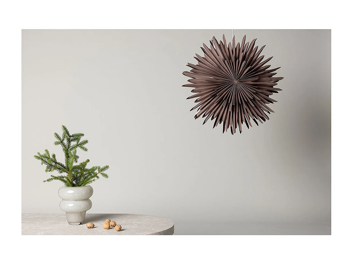 Lampe Suspension Design "Selen" 60cm Marron