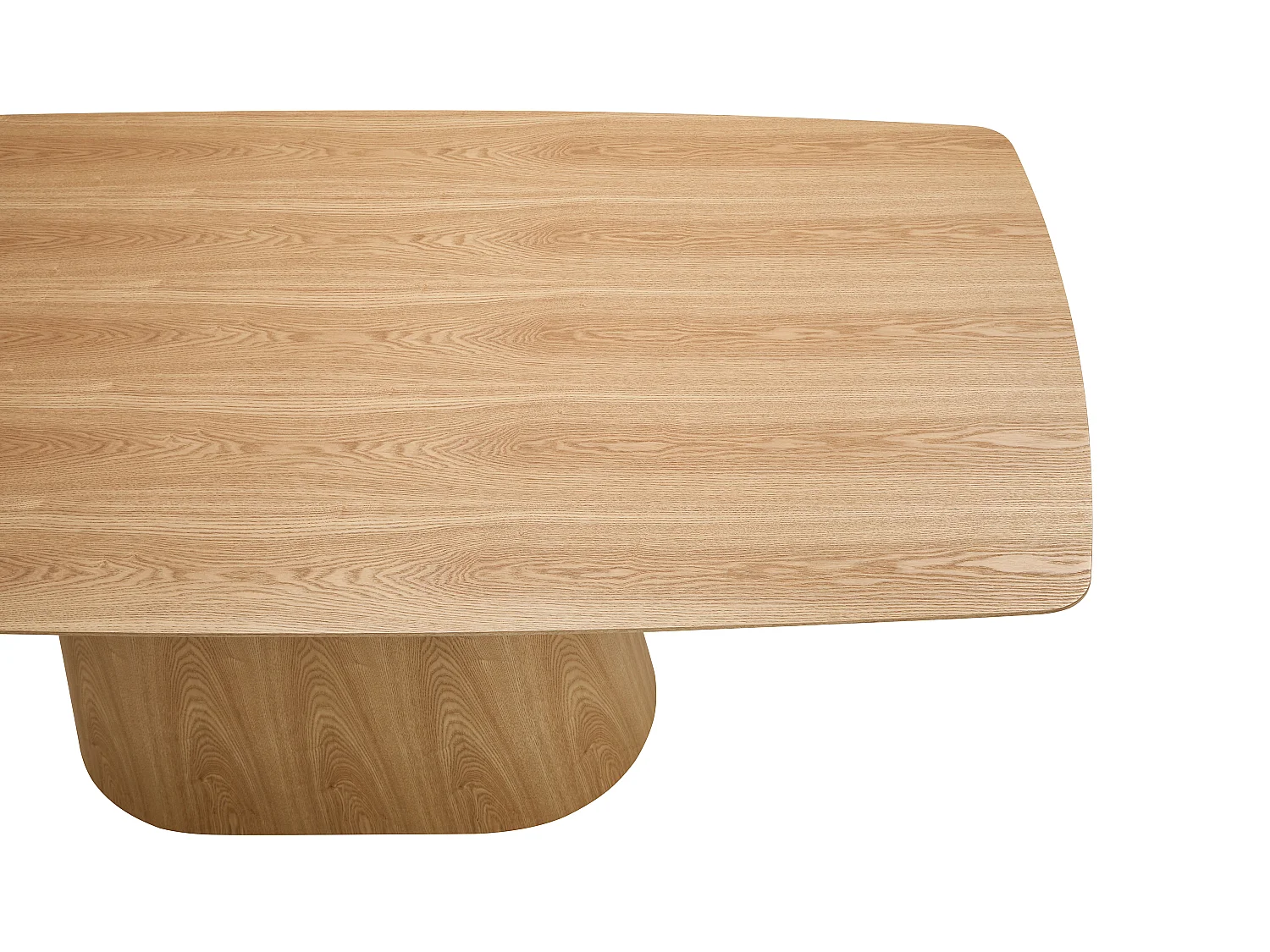 Table à manger 8 personnes placage frêne - Naturel clair - NIRASAKI