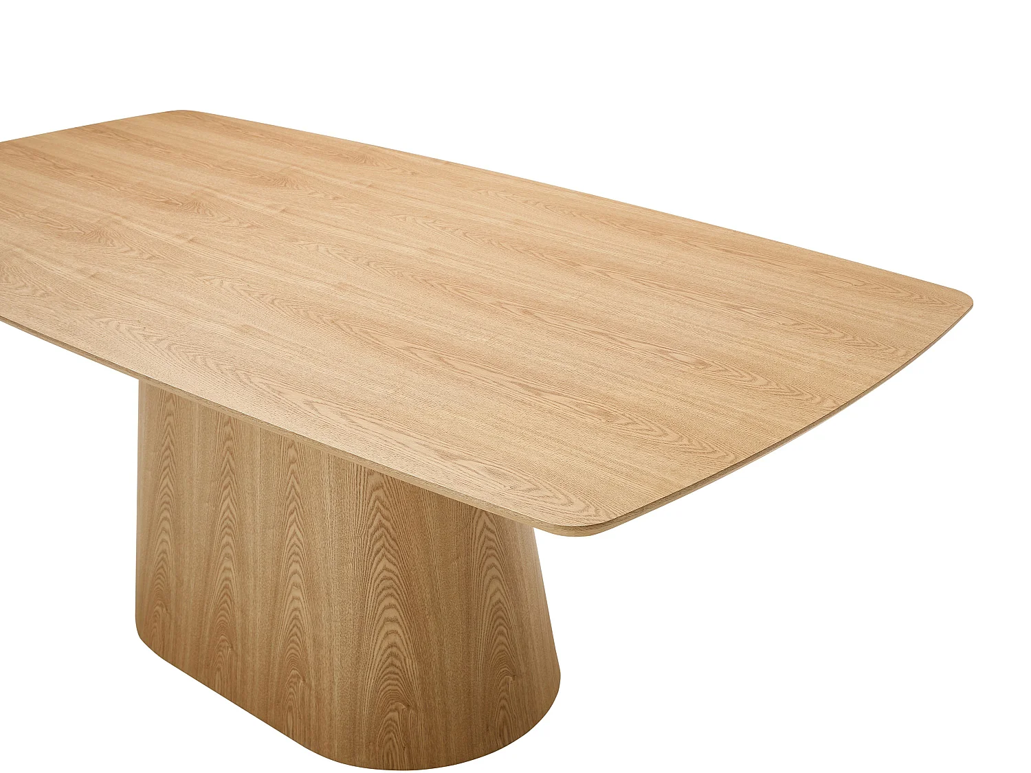 Table à manger 8 personnes placage frêne - Naturel clair - NIRASAKI