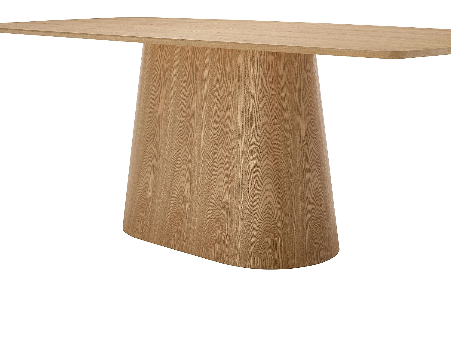 Table à manger 8 personnes placage frêne - Naturel clair - NIRASAKI