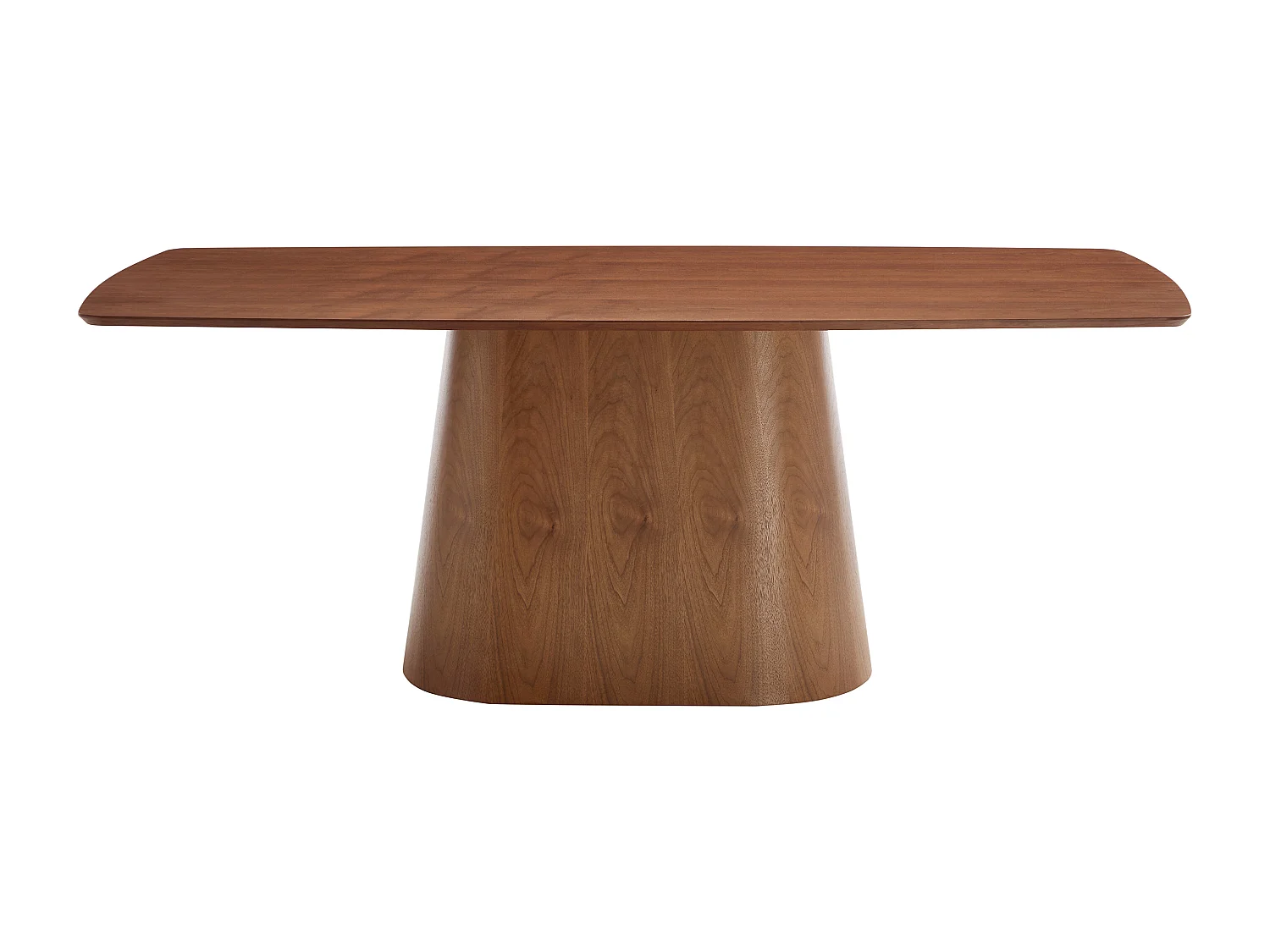 Table à manger 8 personnes placage noyer - Naturel foncé - NIRASAKI