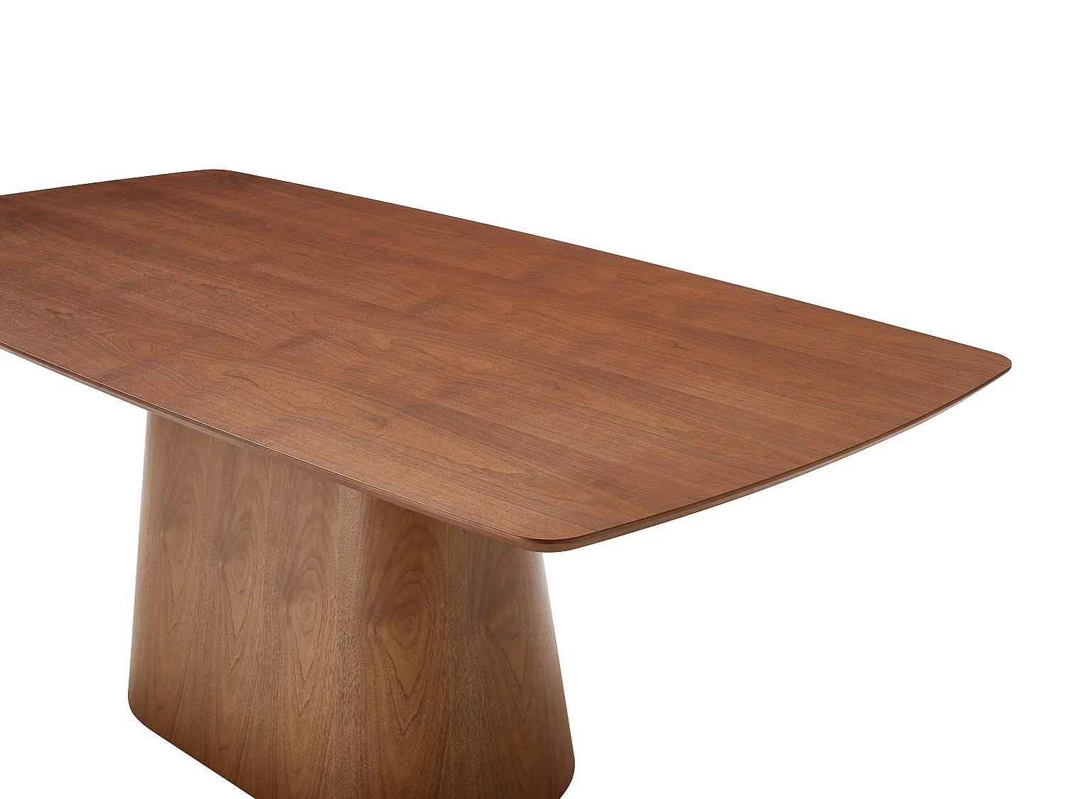 Table à manger 8 personnes placage noyer - Naturel foncé - NIRASAKI