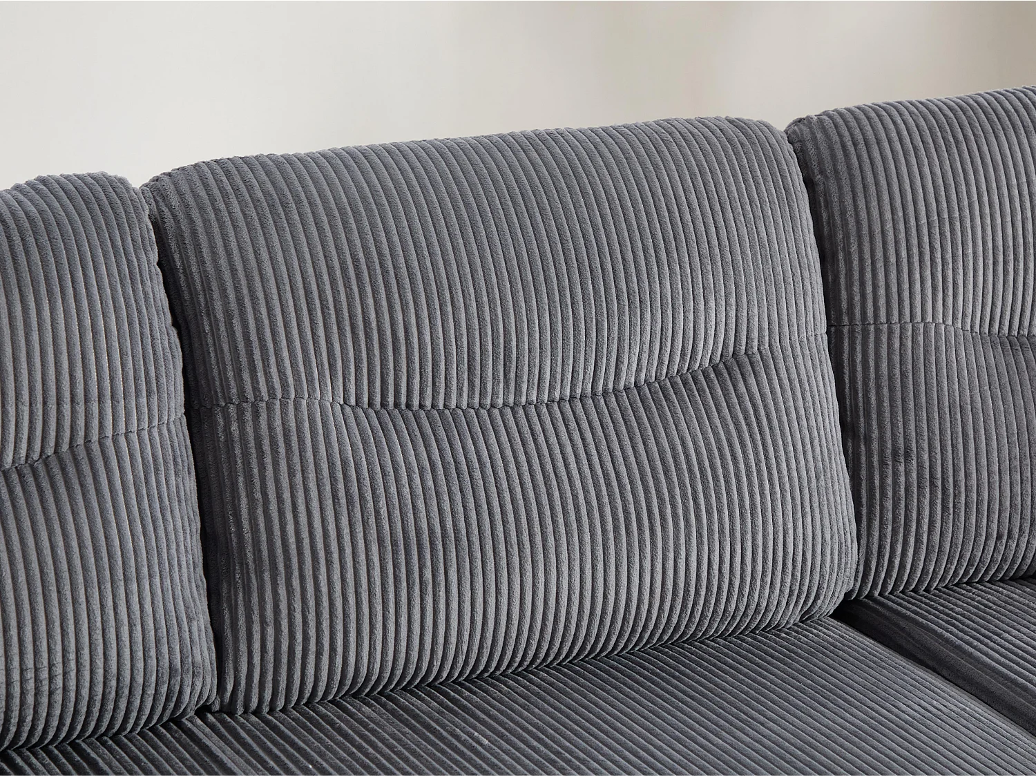 Canapé d’angle convertible fixe 3 places - Convertible en lit double - Chaise longue avec coffre - Accoudoirs rangement et USB-C - Idéal pour petits espaces