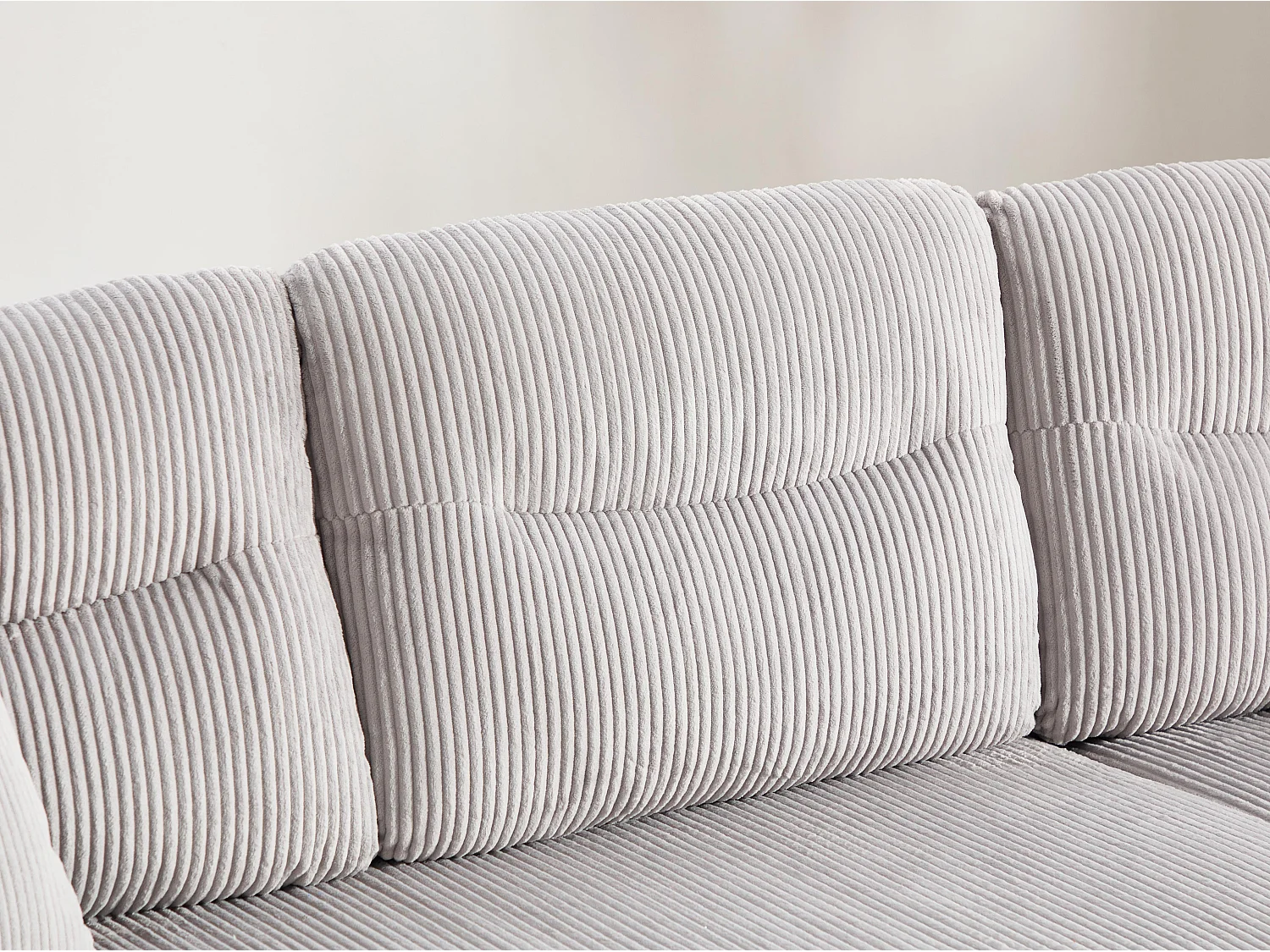 Canapé d’angle convertible fixe 3 places - Convertible en lit double - Chaise longue avec coffre - Accoudoirs rangement et USB-C - Idéal pour petits espaces