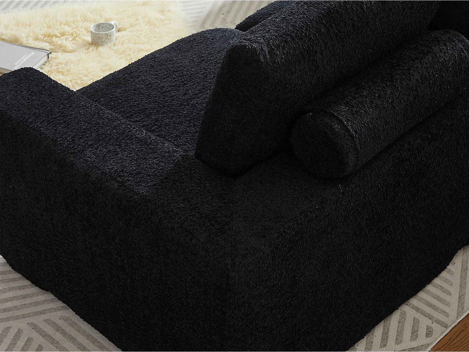 Kaleido Pro - Canapé d'Angle Modulable 251x160x81 cm - Méridienne Réversible en Tissu Chenille – Confort Douillet – Idéal pour votre Salon