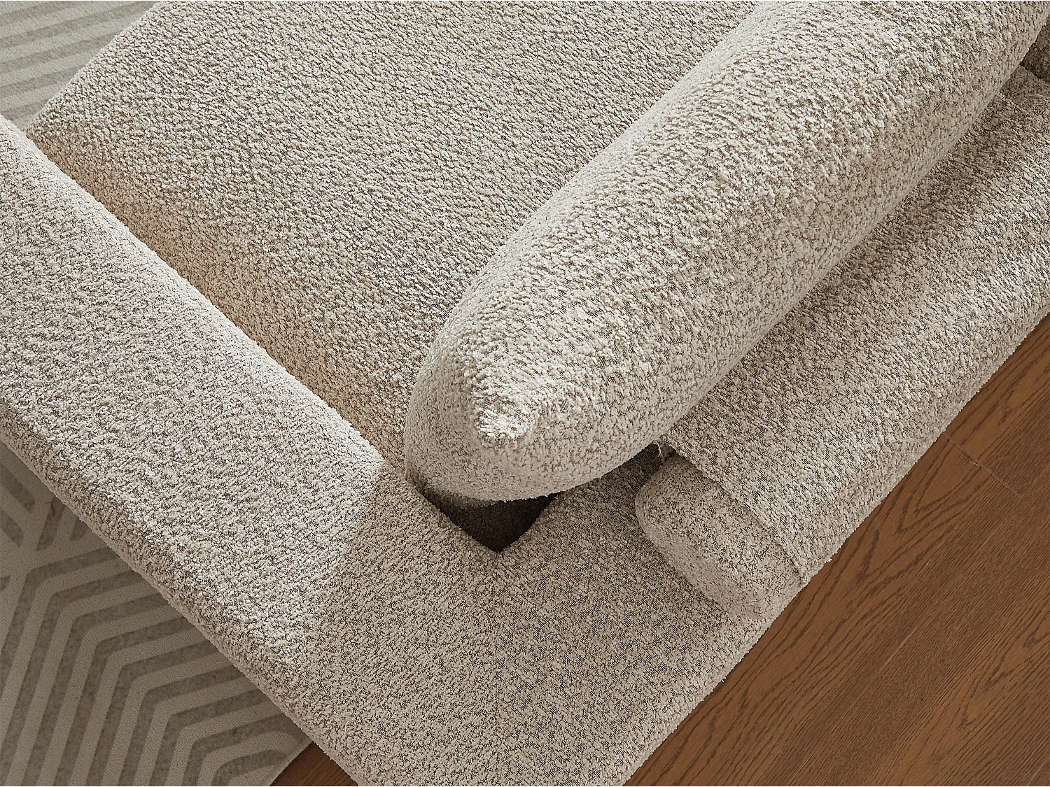 Kaleido Pro - Canapé d'Angle Modulable 251x160x81 cm - Méridienne Réversible en Tissu Chenille – Confort Douillet – Idéal pour votre Salon