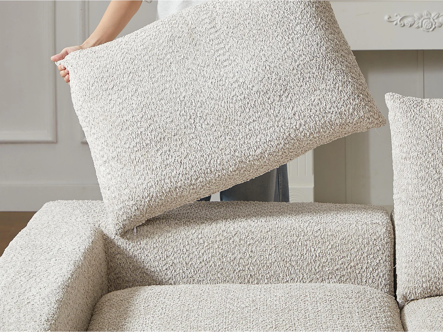 Kaleido Pro - Canapé d'Angle Modulable 251x160x81 cm - Méridienne Réversible en Tissu Chenille – Confort Douillet – Idéal pour votre Salon