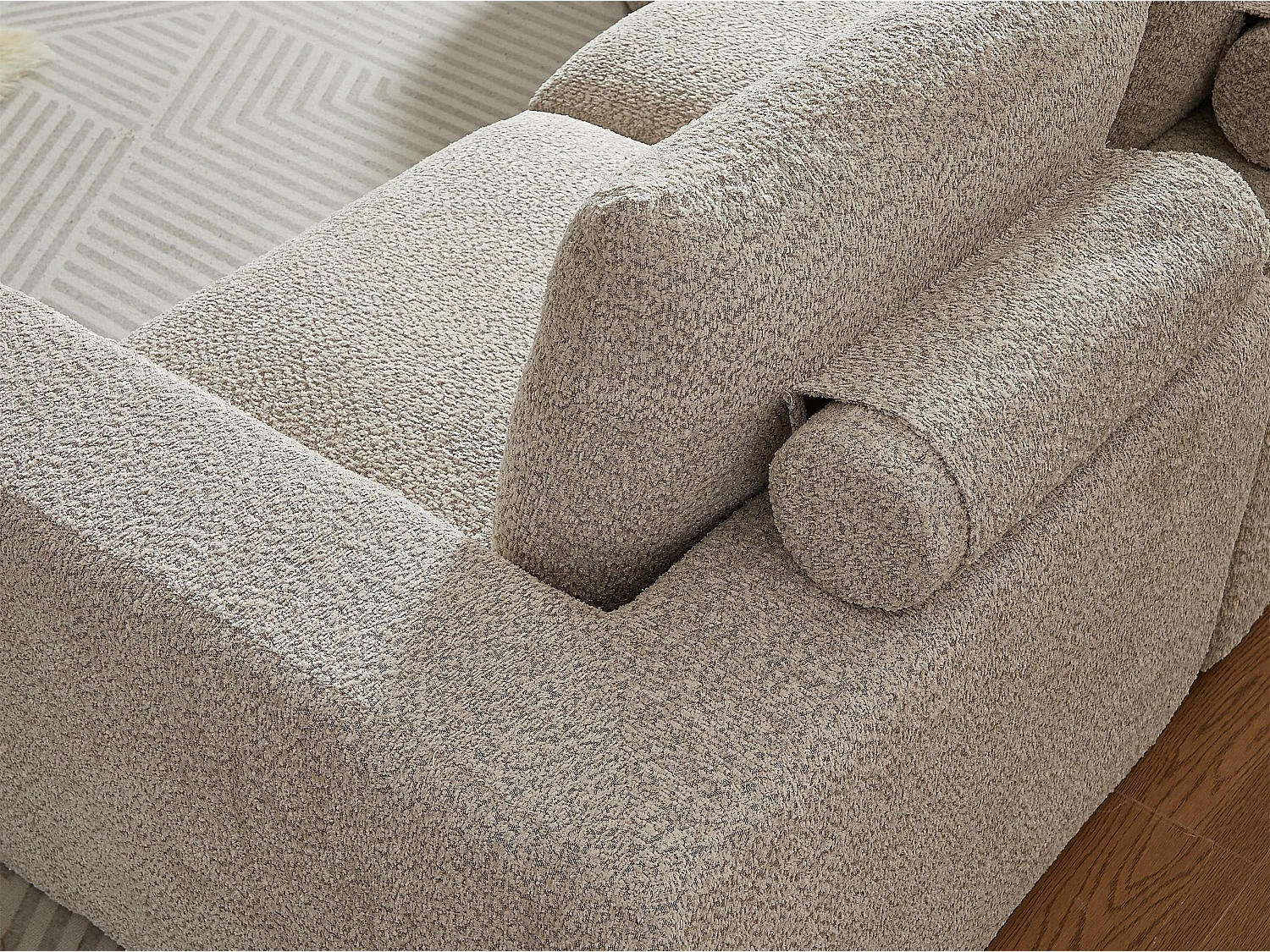 Kaleido Pro - Canapé d'Angle Modulable 251x160x81 cm - Méridienne Réversible en Tissu Chenille – Confort Douillet – Idéal pour votre Salon