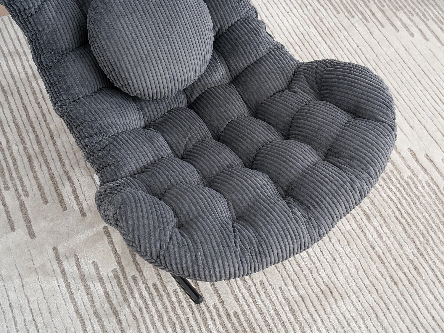 Cocon Pro - Rockingchair avec Repose-Pieds Rétractable - Siège Large et Coussin Offert - 115kg - Pour Jardin, Terrasse, Salon