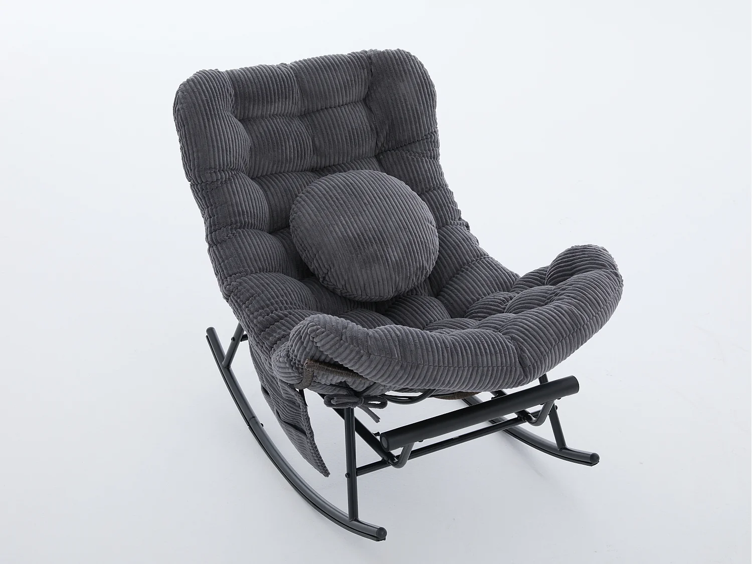 Cocon Pro - Rockingchair avec Repose-Pieds Rétractable - Siège Large et Coussin Offert - 115kg - Pour Jardin, Terrasse, Salon