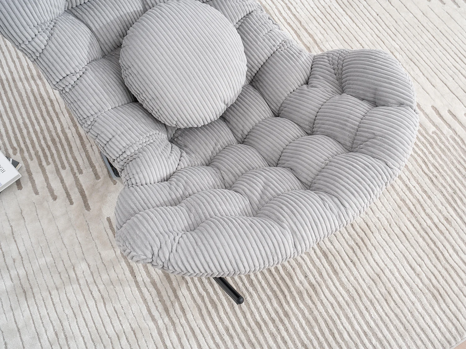 Cocon Pro - Rockingchair avec Repose-Pieds Rétractable - Siège Large et Coussin Offert - 115kg - Pour Jardin, Terrasse, Salon