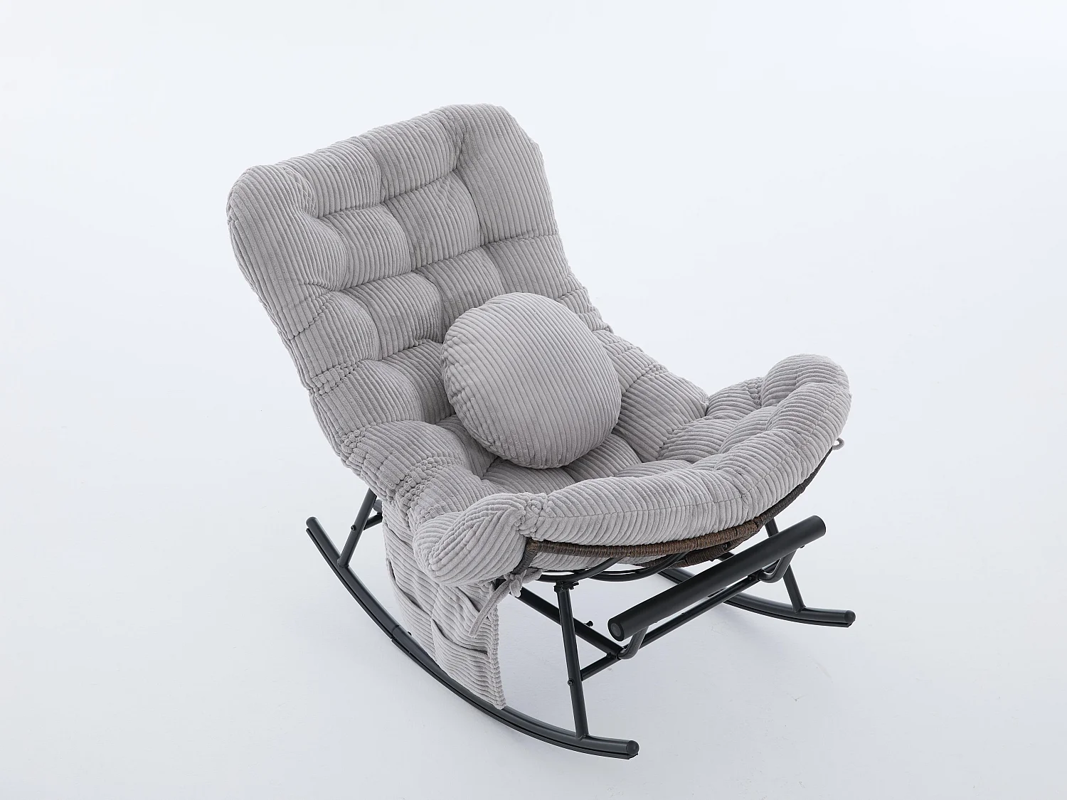 Cocon Pro - Rockingchair avec Repose-Pieds Rétractable - Siège Large et Coussin Offert - 115kg - Pour Jardin, Terrasse, Salon
