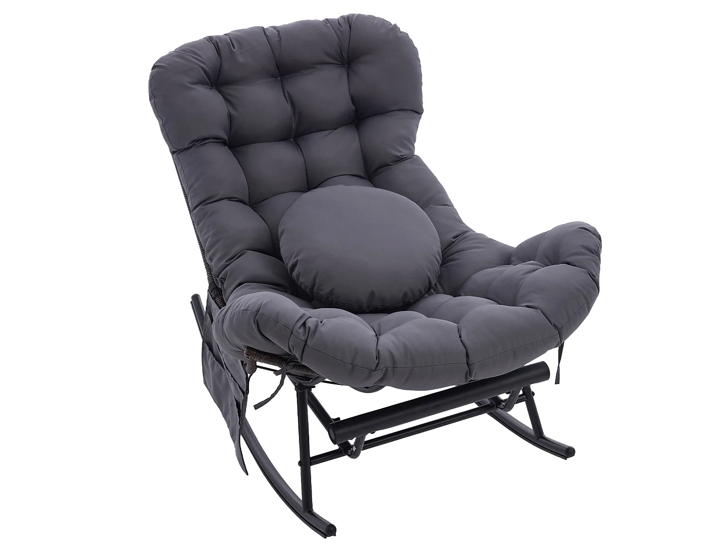 Cocon Pro - Mecedora con Reposapiés Retráctil - Sillón de Salón con Asiento Ancho y Cojín de Regalo - 115 kg - Para Jardín, Terraza, Salón