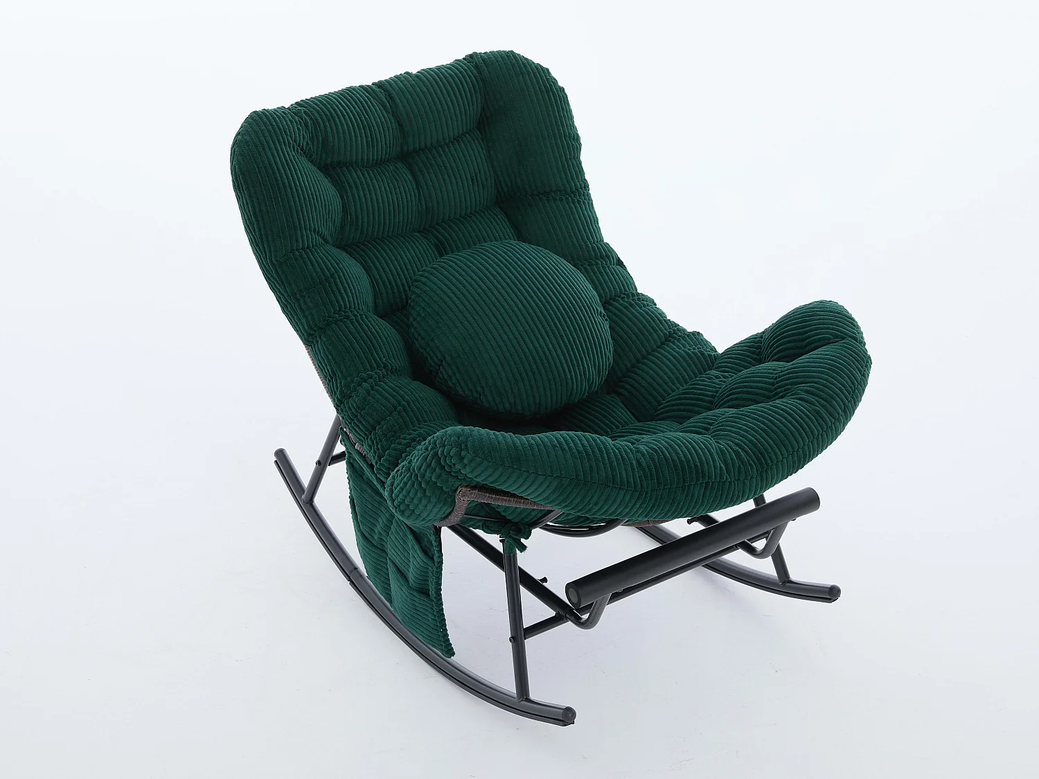 Rockingstoel Cocon Pro met Uitschuifbare Voetensteun - Extra Breed Zitje met Gratis Kussen - 115kg - Voor Tuin, Terras en Woonkamer