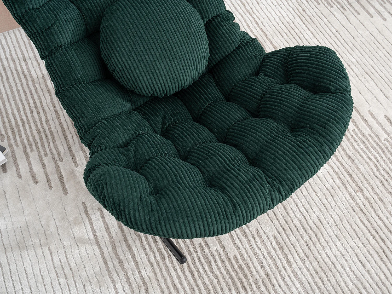 Cocon Pro - Rockingchair avec Repose-Pieds Rétractable - Siège Large et Coussin Offert - 115kg - Pour Jardin, Terrasse, Salon