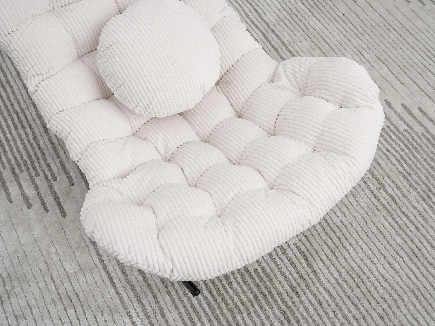 Cocon Pro - Rockingchair avec Repose-Pieds Rétractable - Siège Large et Coussin Offert - 115kg - Pour Jardin, Terrasse, Salon