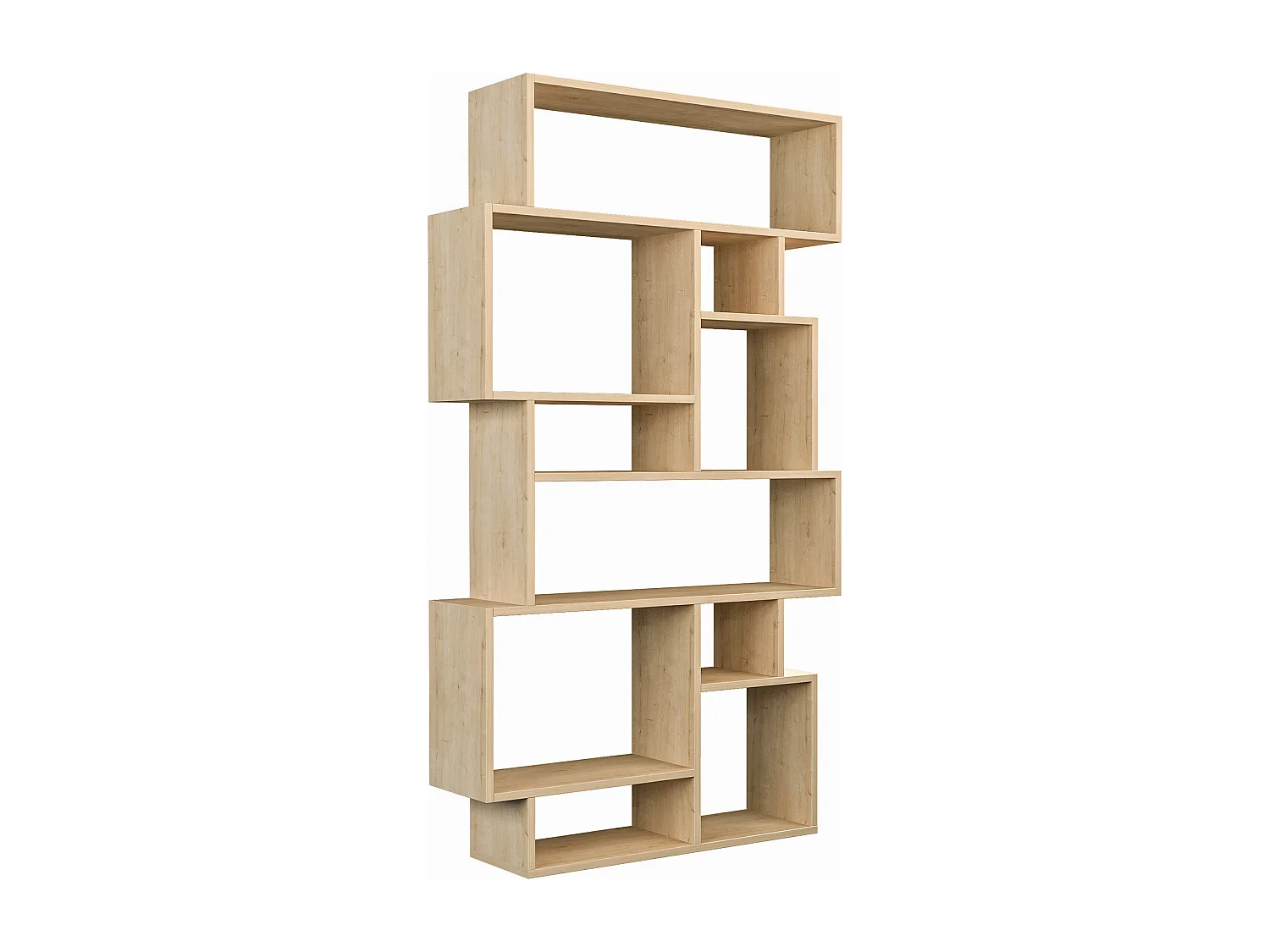 Bibliothèque en bois "Karmato" - 96 x 25 x 168 cm - Chêne de Sonoma