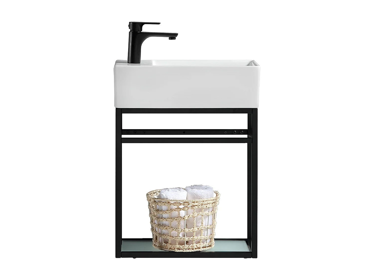 Lave main 60 cm métal noir Aquafredo