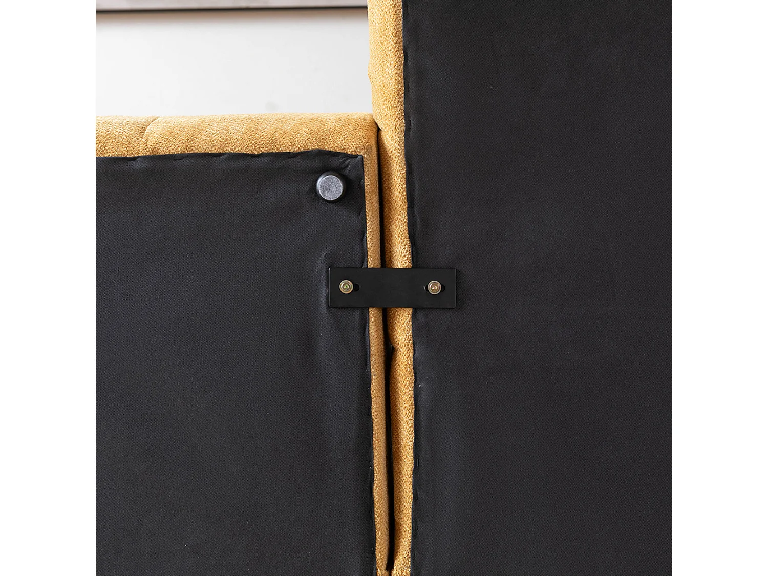 Canapé d'angle 3-4 places nuage en velours moutarde SALFORD