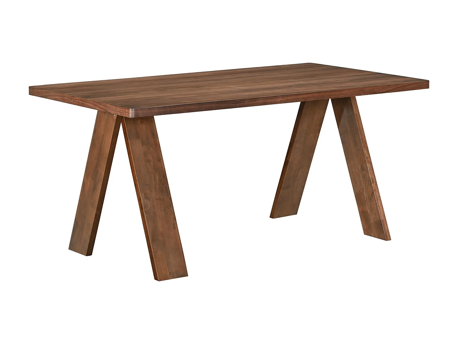 Table à manger rectangulaire – aspect noyer – 160x90 cm – SCUSLY