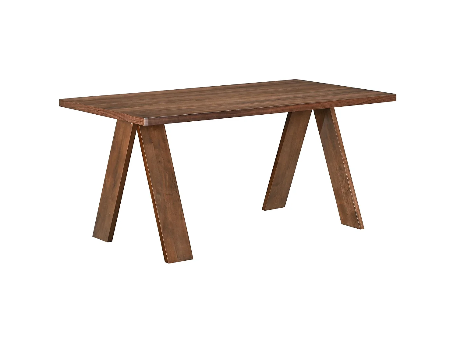 Table à manger rectangulaire – aspect noyer – 160x90 cm – SCUSLY