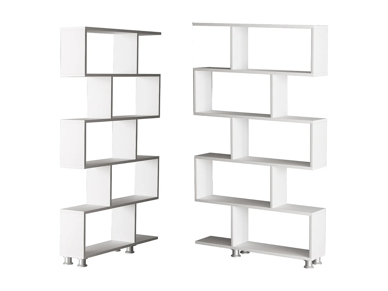 Bibliothèque en bois "Nilüfer" - 90 x 20 x 156 cm - Blanc