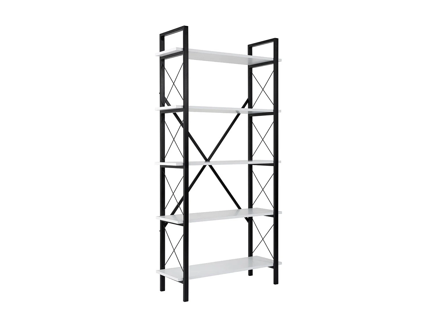 Bibliothèque en bois "Elysian" - 90 x 33 x 180 cm - BlancNoir