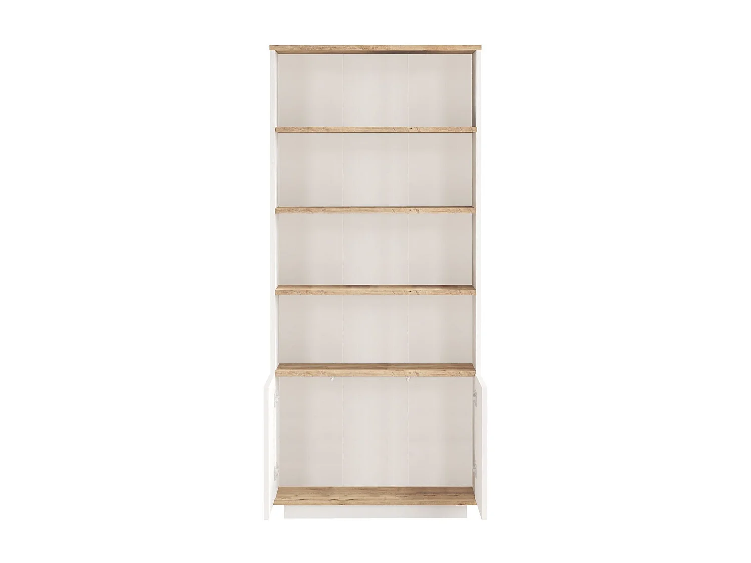 Bibliothèque en bois "FR16" - 75 x 26 x 168 cm - Pin atlantiqueBlanc