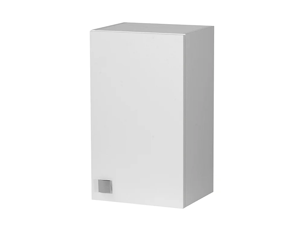 Armoire Murale 1 Porte Blanc Frêne | Meuble Suspendu Gain de Place avec Étagère Réglable | Préassemblé pour Salle de Bain, Cuisine, Buanderie et Entrée