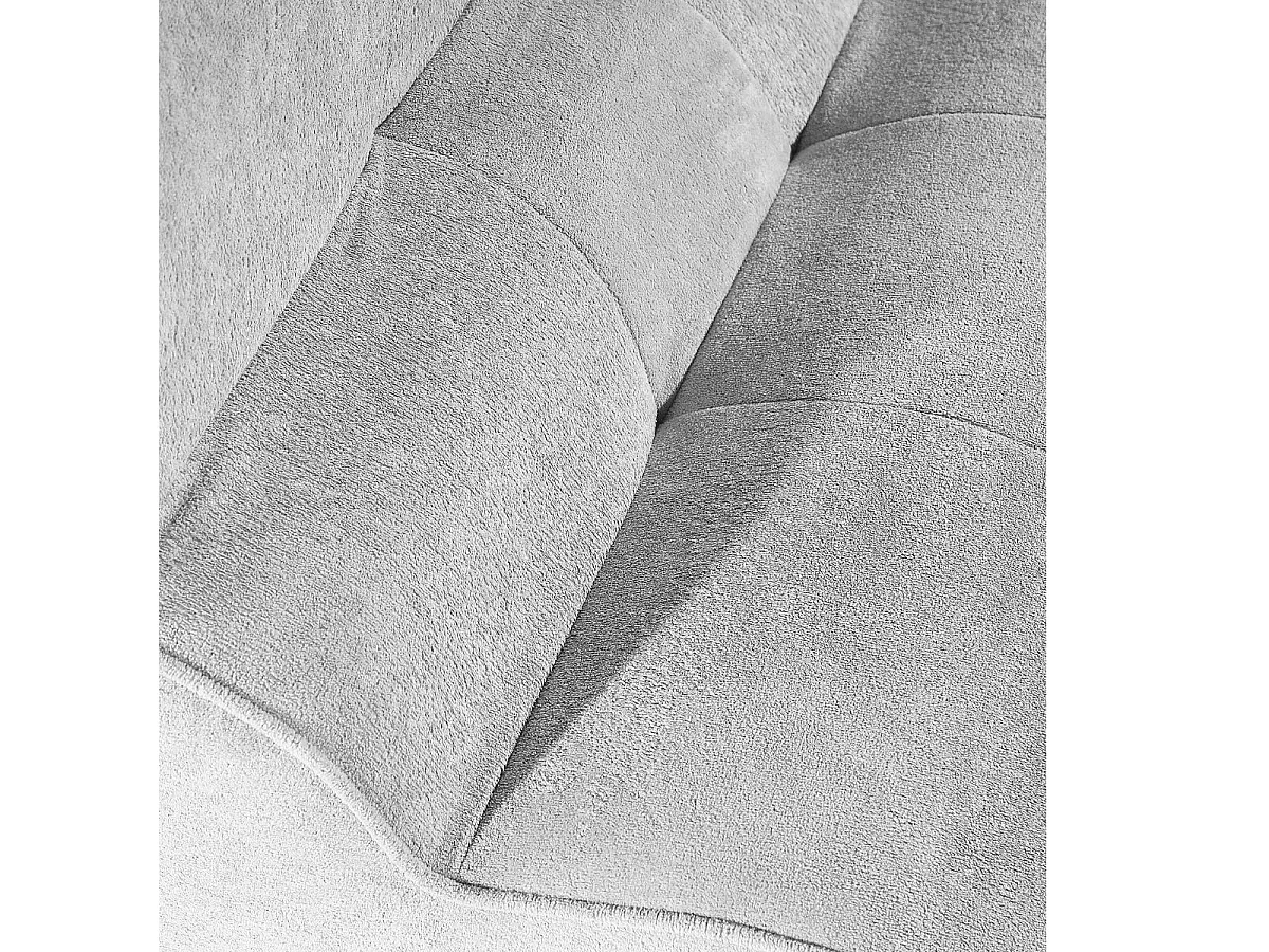 Fauteuil en mousse polyuréthane et tissu polyester touché doux gris - BLOW