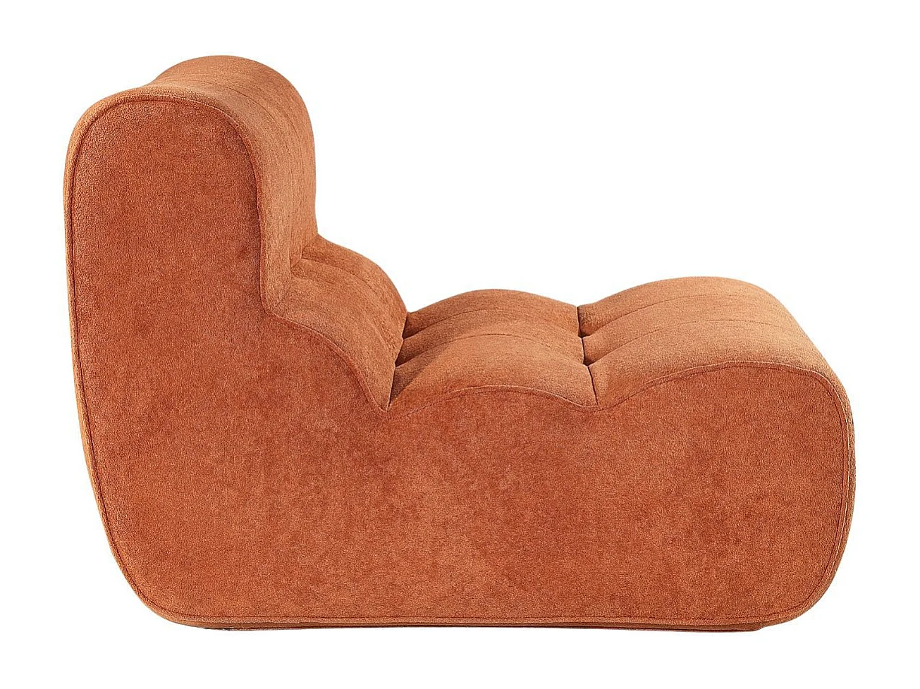 Fauteuil en mousse polyuréthane et tissu polyester touché doux orange - BLOW