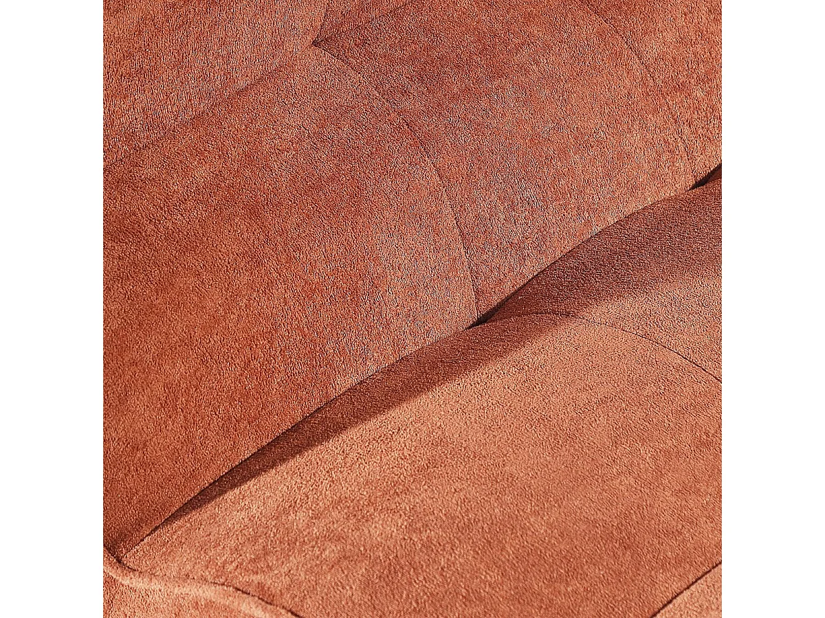 Fauteuil en mousse polyuréthane et tissu polyester touché doux orange - BLOW