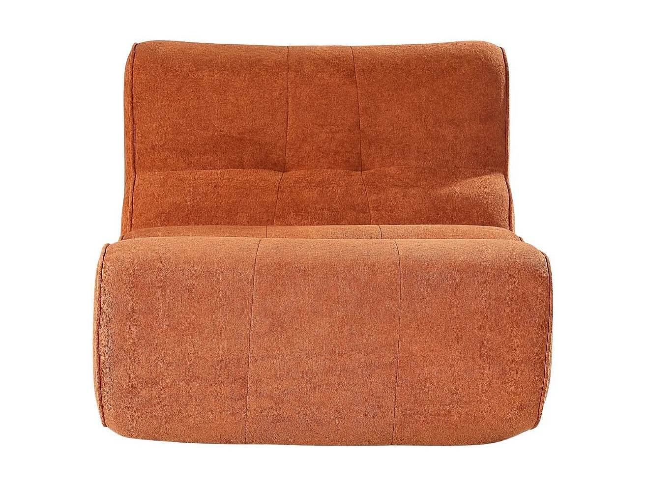 Fauteuil en mousse polyuréthane et tissu polyester touché doux orange - BLOW