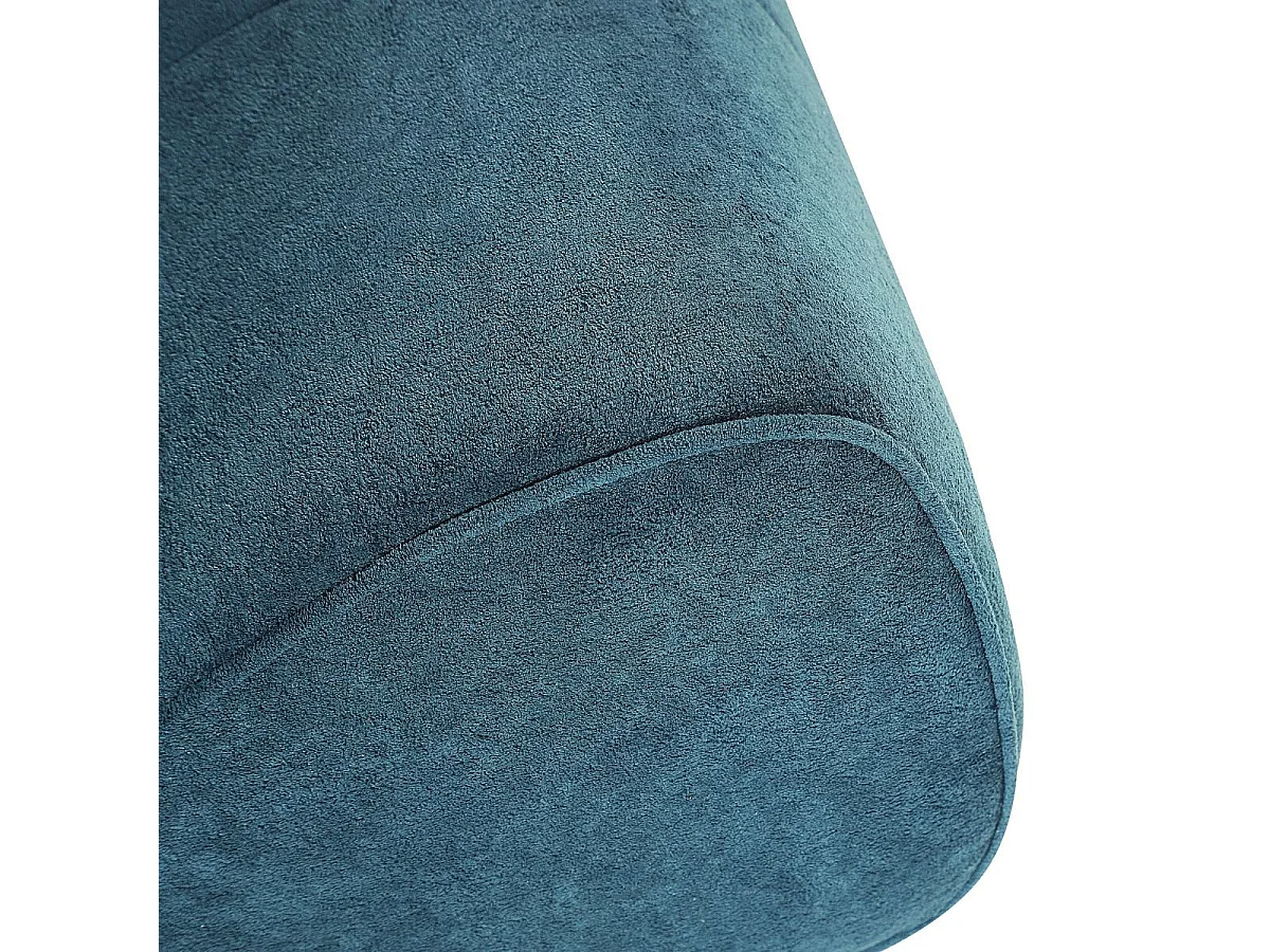 Fauteuil en mousse polyuréthane et tissu polyester touché doux bleu - BLOW
