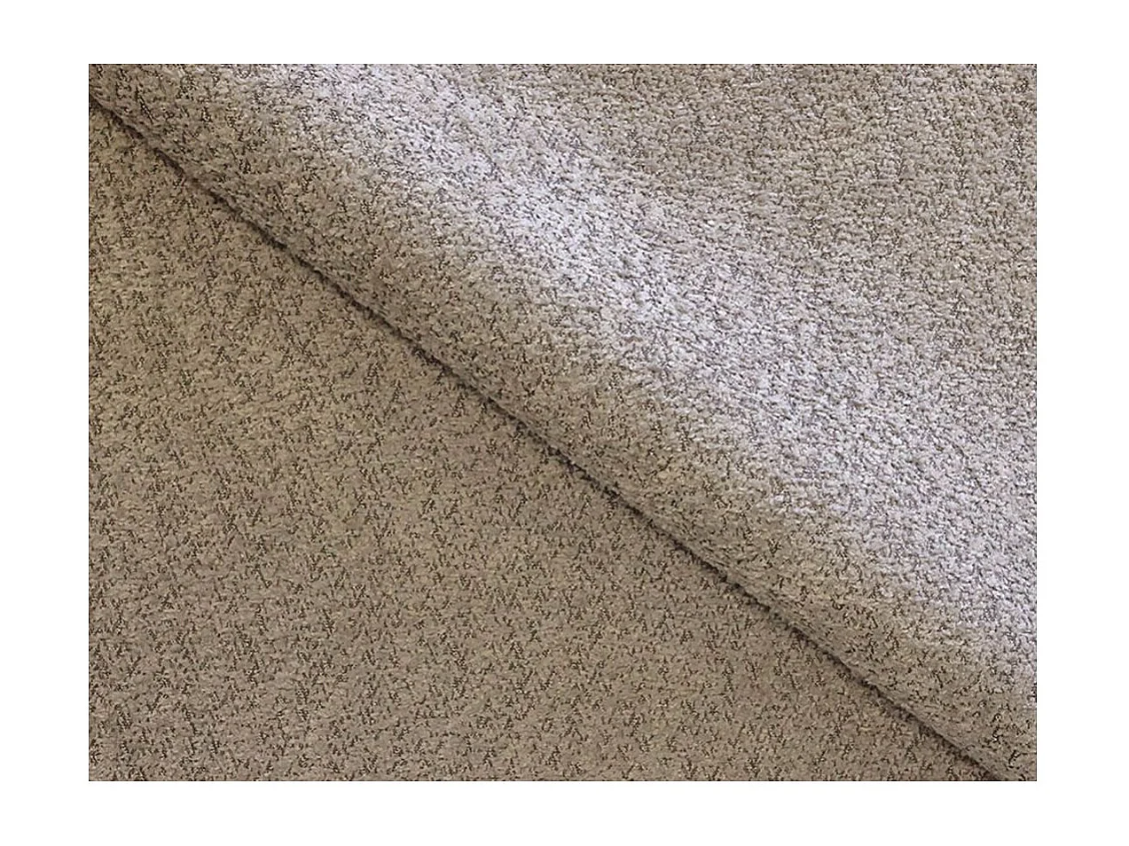 Canapé d'angle droit convertible 4 places MARLO en tissu chenille - Taupe