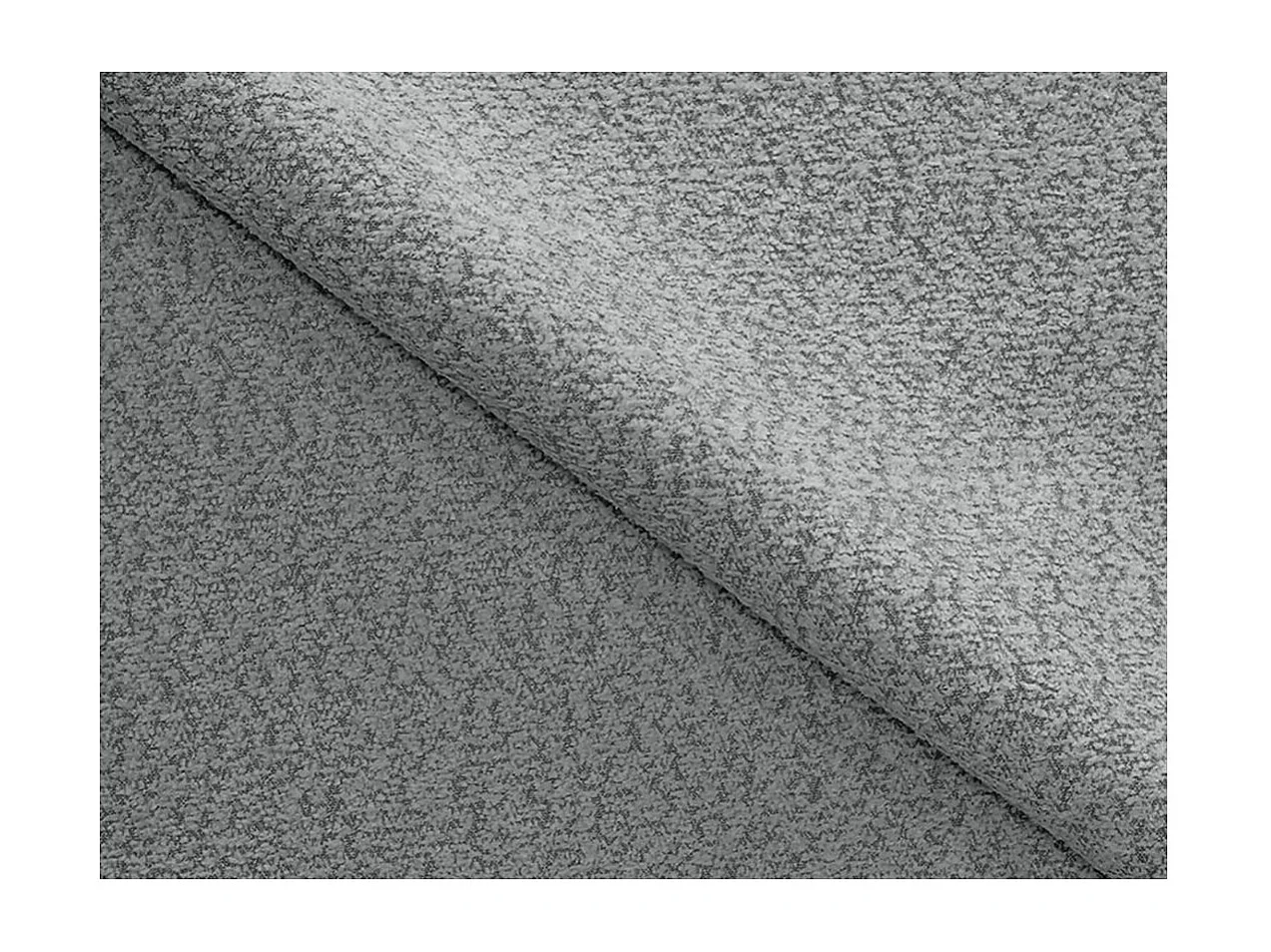 Canapé d'angle gauche convertible 4 places MARLO en tissu chenille - Gris clair