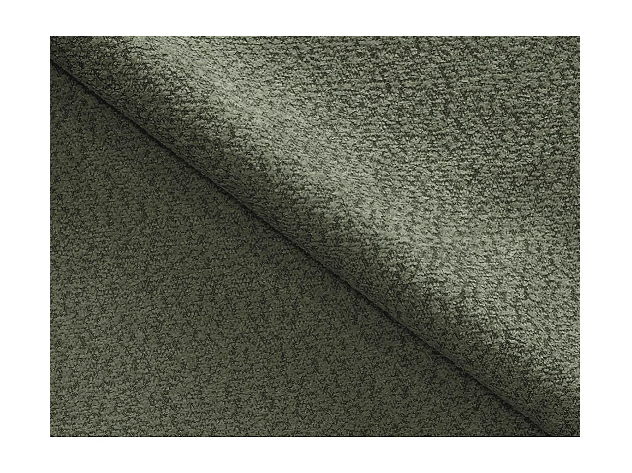 Canapé d'angle gauche convertible 4 places MARLO en tissu chenille - Vert foncé