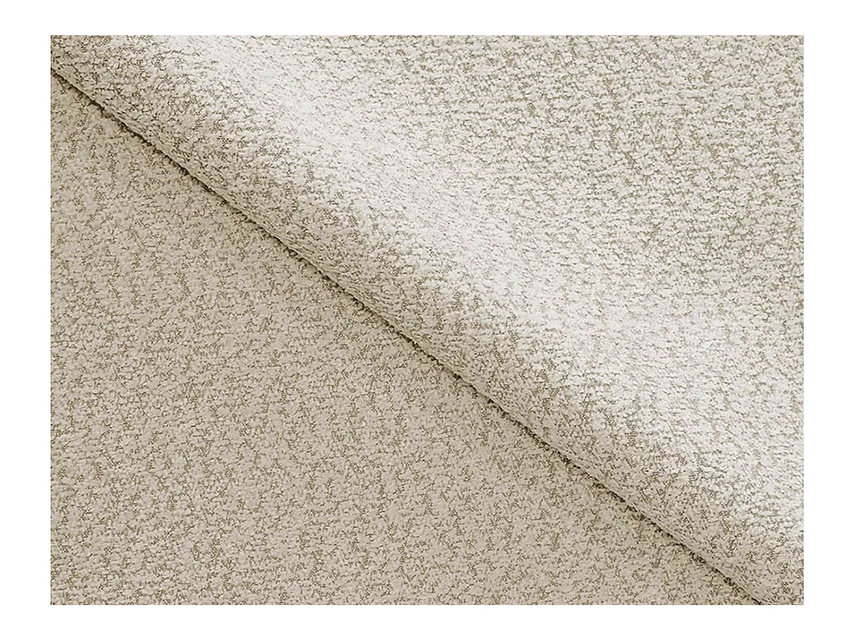 Canapé d'angle convertible 4 places en tissu chenille blanc MARLO