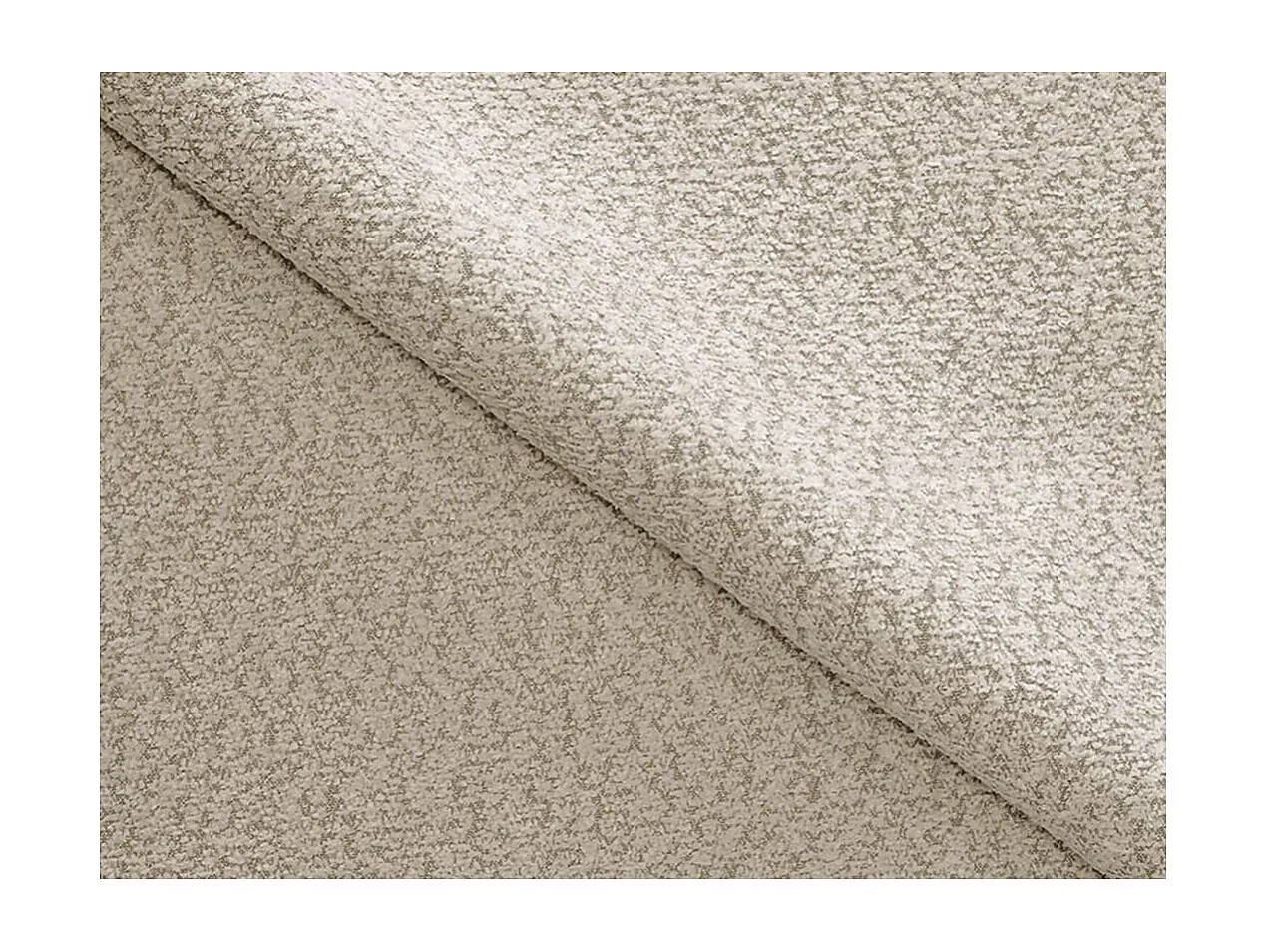 Canapé d'angle droit convertible 4 places MARLO en tissu chenille - Beige