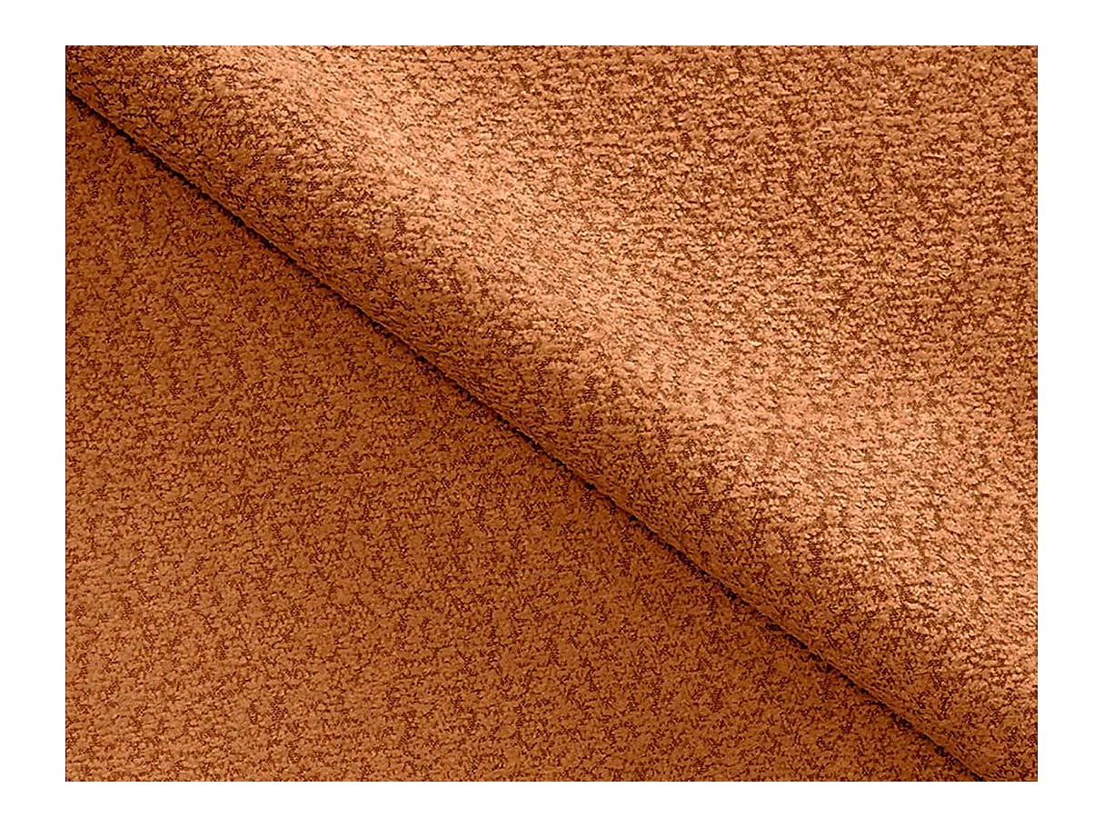 Canapé d'angle convertible 4 places en tissu chenille terracotta MARLO