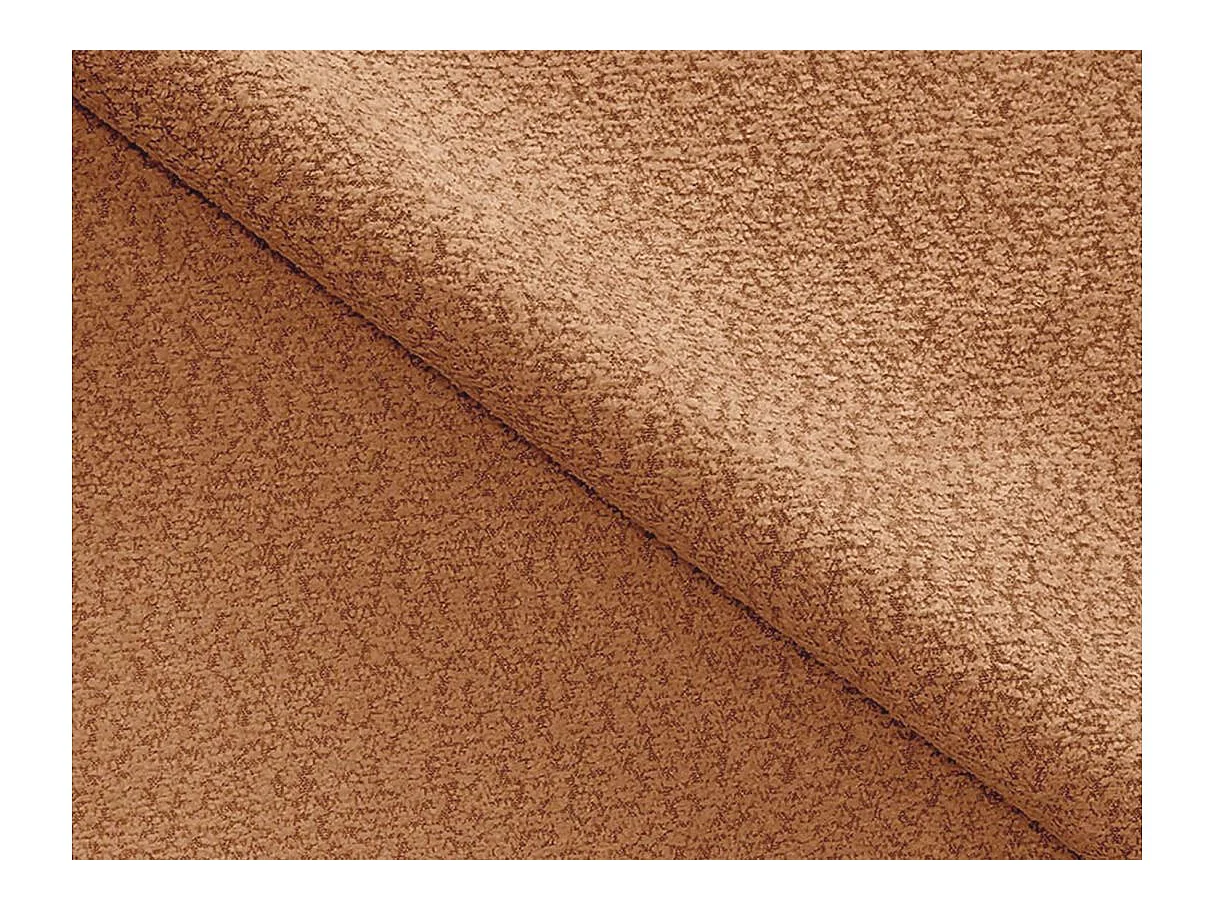 Canapé d'angle convertible 4 places en tissu chenille terracotta MARLO
