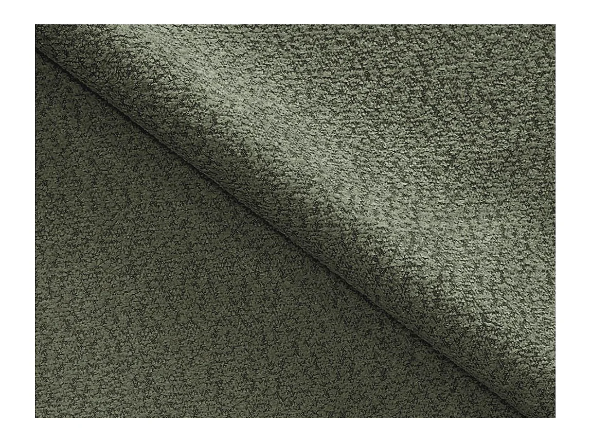Canapé d'angle convertible 4 places en tissu chenille vert foncé MARLO