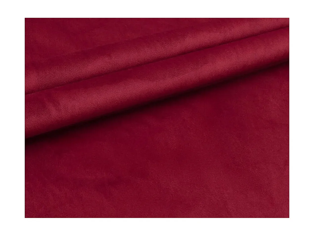 Cadre de lit TALI avec tête de lit et sommier à lattes en velours - Bordeaux - Dimensions du couchage : 140 x 200 cm