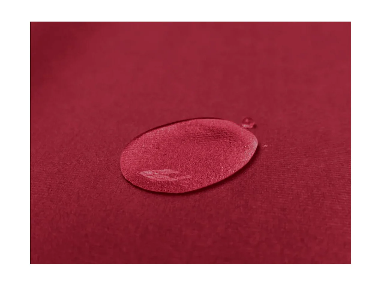 Cadre de lit TALI avec tête de lit et sommier à lattes en velours - Bordeaux - Dimensions du couchage : 160 x 200 cm