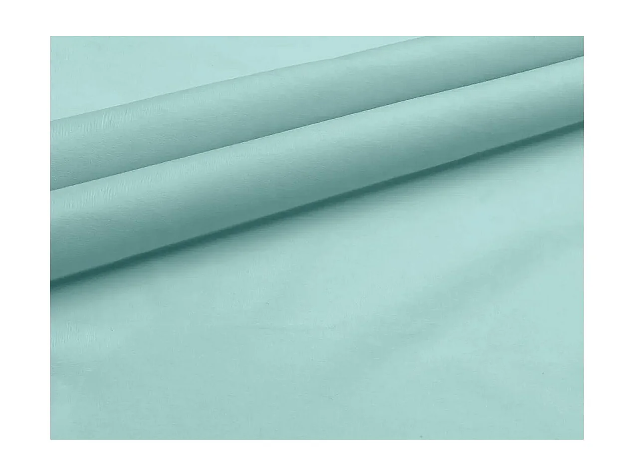 Cadre de lit TALI avec tête de lit et sommier à lattes en velours - Turquoise - Dimensions du couchage : 140 x 200 cm