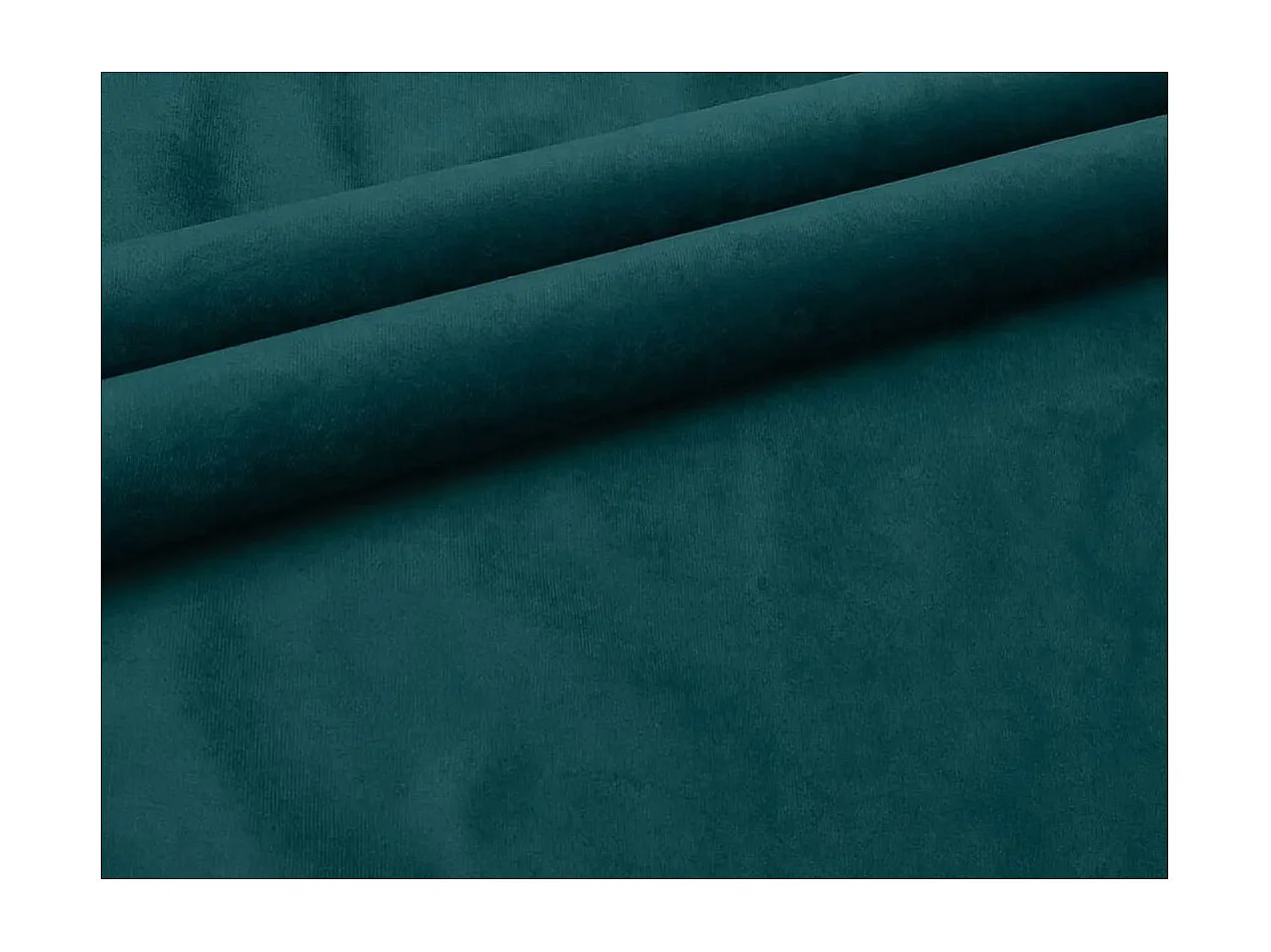 Cadre de lit TALI avec tête de lit et sommier à lattes en velours - Vert - Dimensions du couchage : 140 x 200 cm