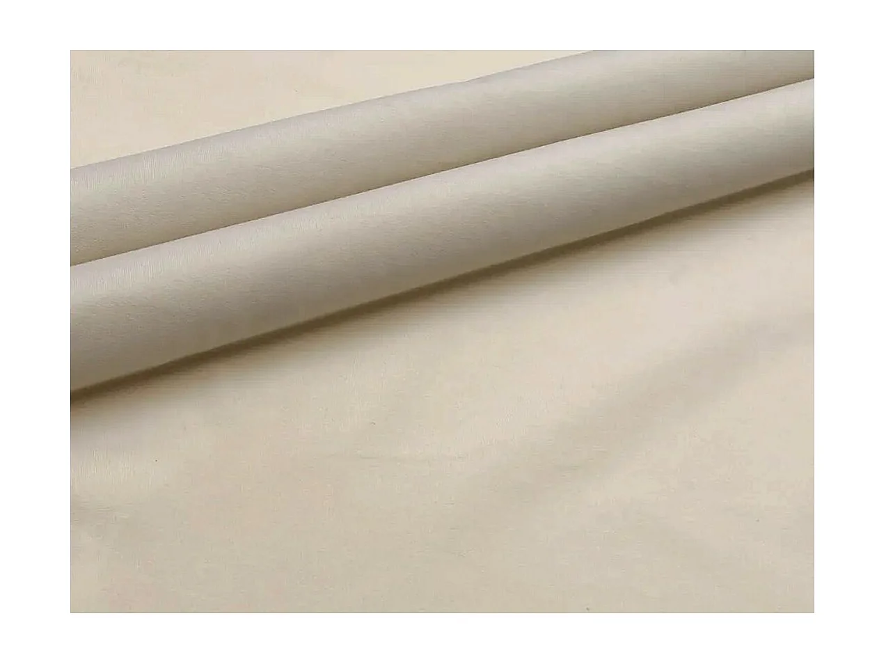 Cadre de lit TALI avec tête de lit et sommier à lattes en velours - Beige - Dimensions du couchage : 160 x 200 cm