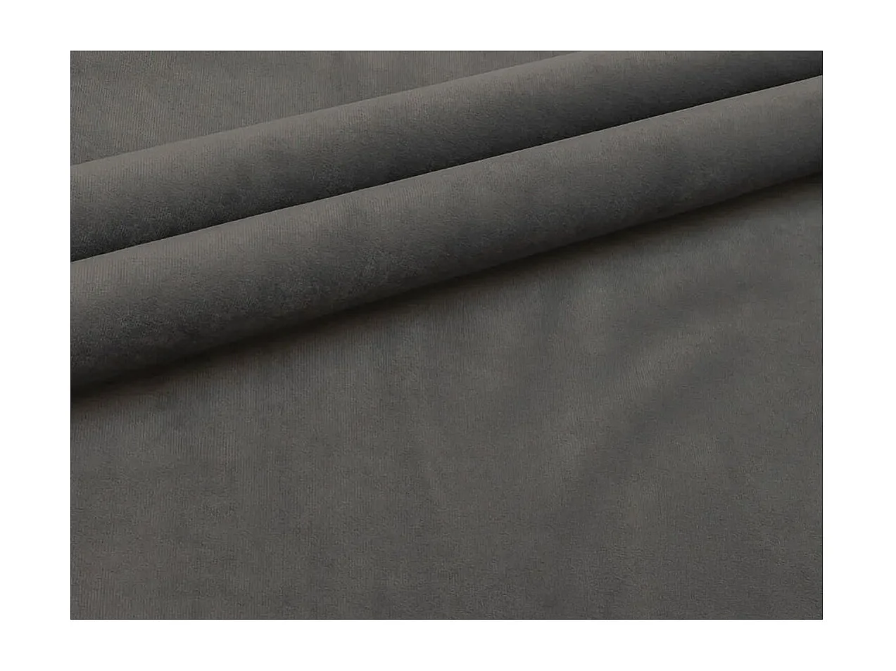 Cadre de lit TALI avec tête de lit et sommier à lattes en velours - Gris clair - Dimensions du couchage : 140 x 200 cm